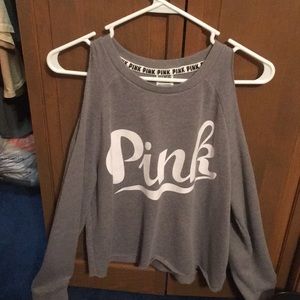 Pink off the shoulder sweatshirt